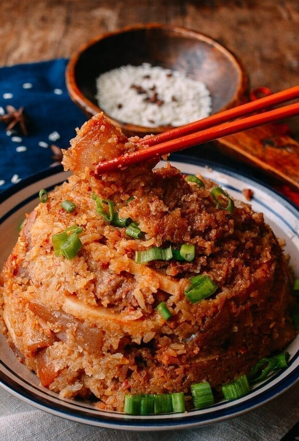 steamed pork with rice